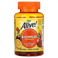 Комплекс витаминов группы В, со вкусом манго, 60 жевательных конфет Nature's Way, Alive!