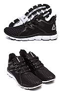 Чоловічі літні кросівки сітка Reebok чорні на літо *2073-2*