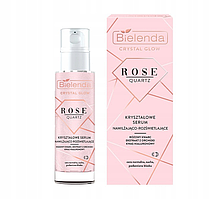 Зволожуюча та освітлювальна сироватка Bielenda Crystal Glow Rose Quartz Crystal Serum