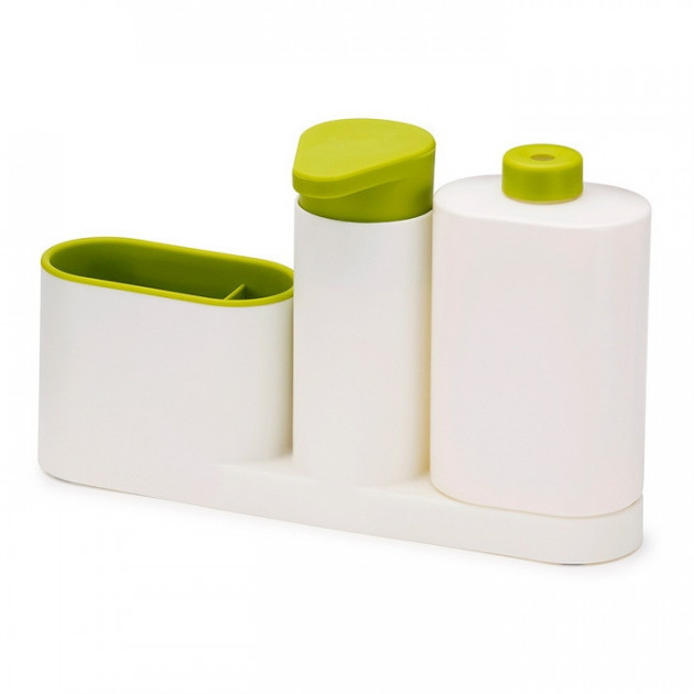 Органайзер для ванної кімнати і кухні з дозатором мила SinkBase Plus Зелений