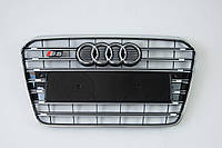 Решетка радиатора Audi A5 2011-2016год Черная с хромом (в стиле S-Line)