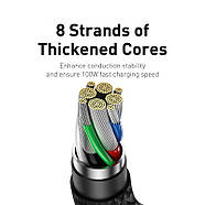 Кабель Type-C на Type-C для швидкої зарядки 100W BASEUS Legend Series Elbow Fast Charging 1м (чорний), фото 5