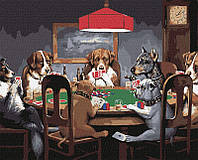 Картина по номерам Идейка Собаки играют в покер (KHO4327) 40 х 50 см (Без коробки)