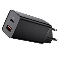 СЗУ для быстрой зарядки BASEUS 65W GaN2 Lite Quick Charger Type-C + USB (черный)