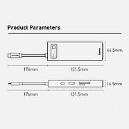 USB-C Хаб BASEUS 8в1 Metal Gleam Series Multifunctional Type-C HUB | 3xUSB3.0 + 4KHD + RJ45 + Type-C + TF + SD |, фото 9