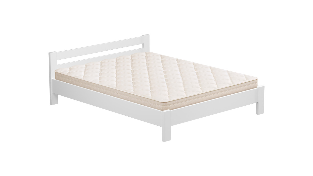 Двоспальне ліжко Estella Рената 140х200 см дерев'яне біле
