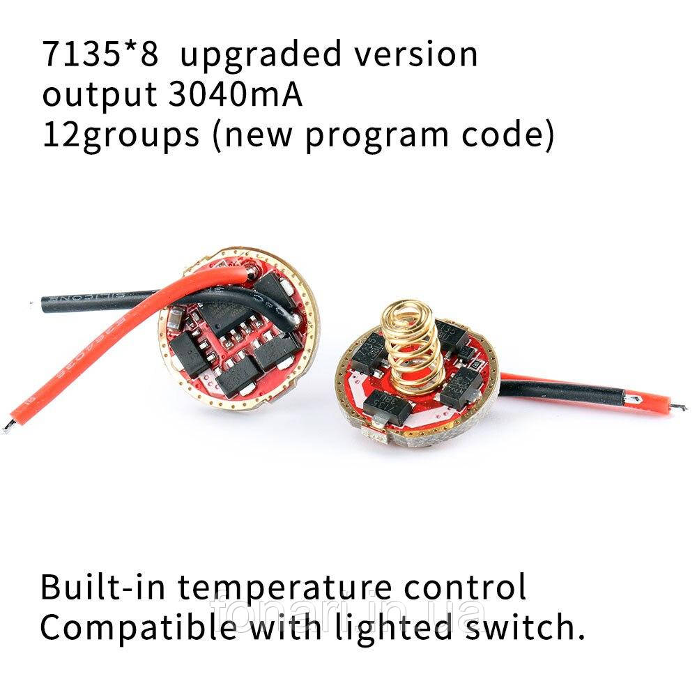 Драйвер 8*AMC7135 (3,04 A, 1*Li-Ion) Biscotti от Convoy
