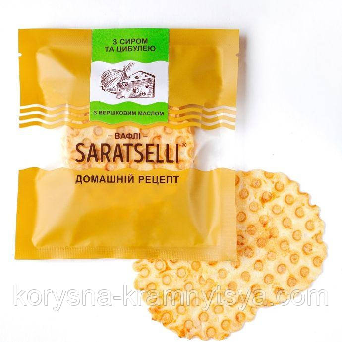 Вафлі з сиром та цибулею SARATSELLI, 55 г, фото 1