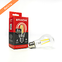 Светодиодная лампа LED прозрачная ETRON 1-EFP-109 Filament А60 E27 8W 3000K