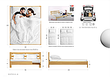 Двоспальне ліжко Estella Рената 140х200 см дерев'яне біле, фото 3