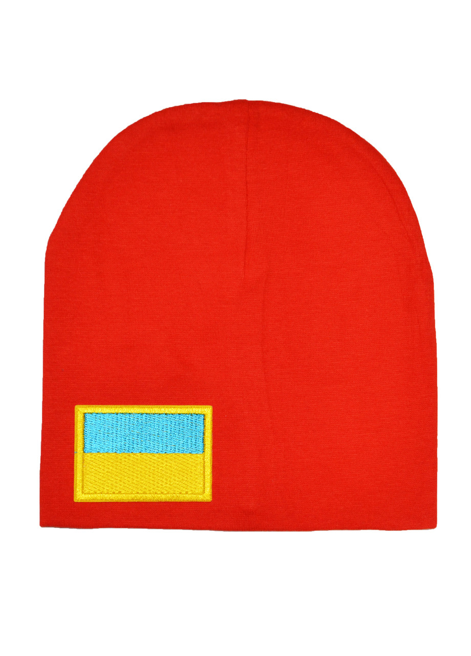 Шапка дитяча патріотична прапор України червона