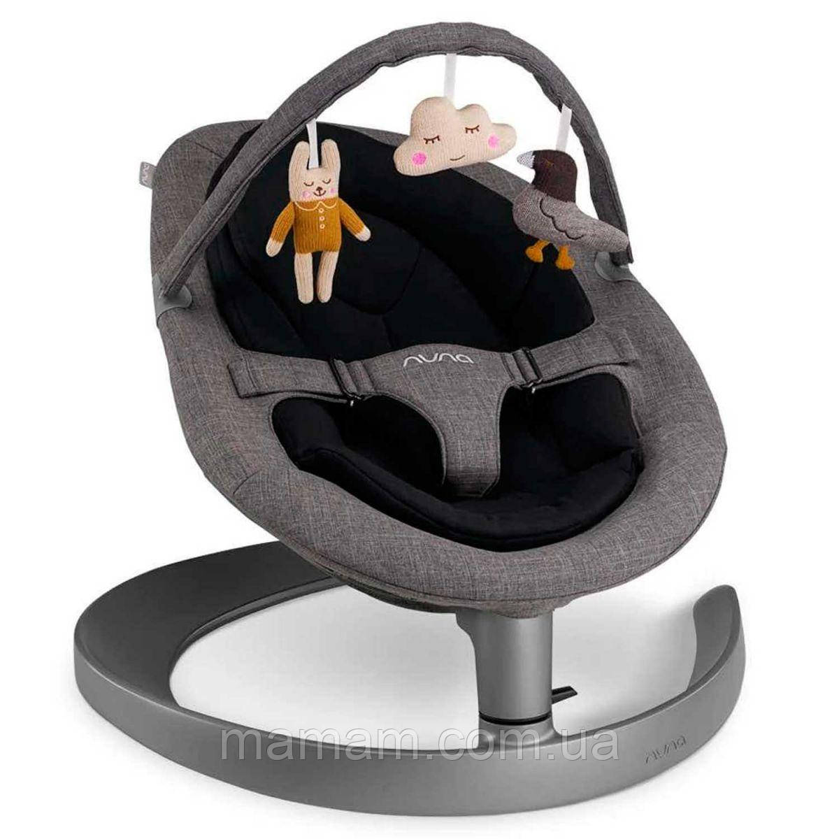 Шезлонг-гойдалка Nuna Leaf Grow Charcoal, фото 1