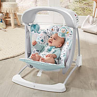 Портативна колиска-гойдалка Fisher-Price Веселе гойдання до 9 кг з вібрацією (GPD12), фото 2