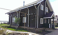 Шлифовка и покраска деревянного дома из бруса и бревна