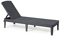 Шезлонг раскладной пластиковый Keter (Кетер) Allibert Jaipur Sun lounger (17205843) Антрацит