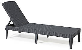Шезлонг лежак розкладний пластиковий Keter (Кетер) Allibert Jaipur Sun lounger (17205843) Антрацит