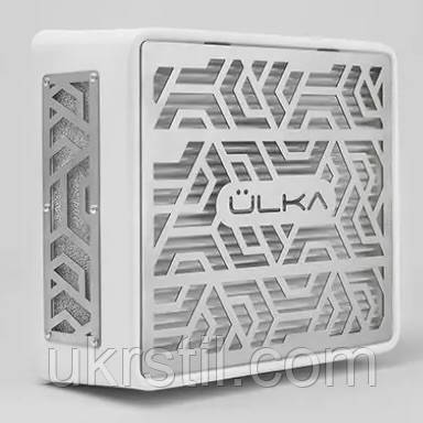 Витяжка для манікюру настільна Ulka Pemium з фільтром, колір білий (сітка металік), фото 1