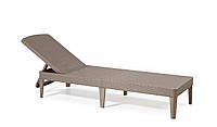 Шезлонг розкладний пластиковий Keter (Кетер) Allibert Jaipur Sun lounger (17205843) Капучино