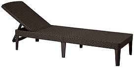 Шезлонг лежак розкладний пластиковий Keter (Кетер) Allibert Jaipur Sun lounger (17205843) Коричневий