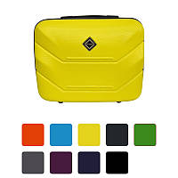 Дорожня сумка кейс саквояж Bonro 2019 пластикова велика Чорний M_8090 Жовтий