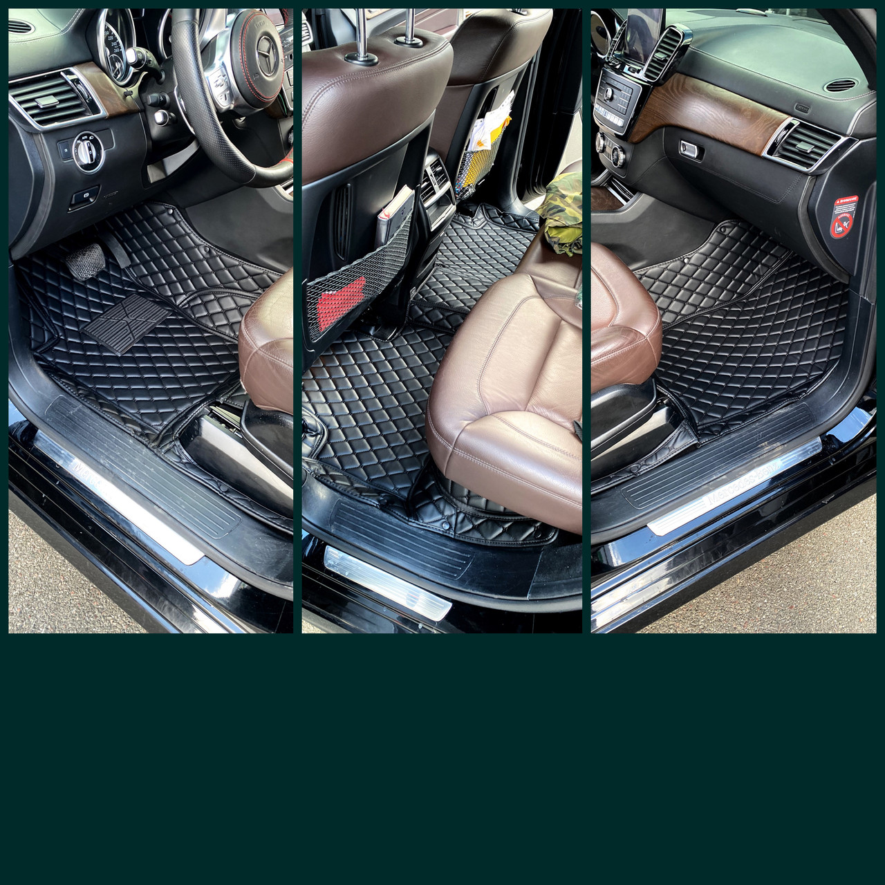 Комплект килимків з екошкіри для Mercedes ML W166, W164