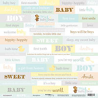 Скрапбумага 30x30 от Scrapmir Inscriptions (ENG) из коллекции Smile Baby