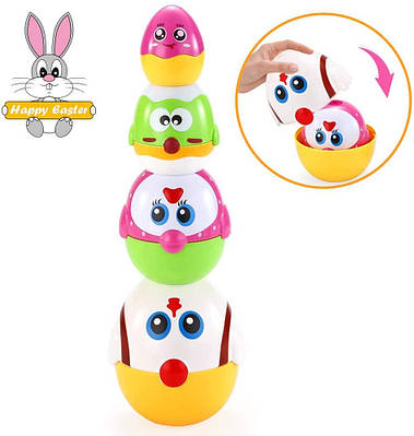 Іграшка Сортер Святкові яйця VATOS Nesting Easter Eggs Toy, Plastic Eggs Stacking Toy, Matching&Sorting