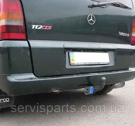 З'ємний гак фаркоп на Mercedes Vito Viano W638 1996-2003, фото 1