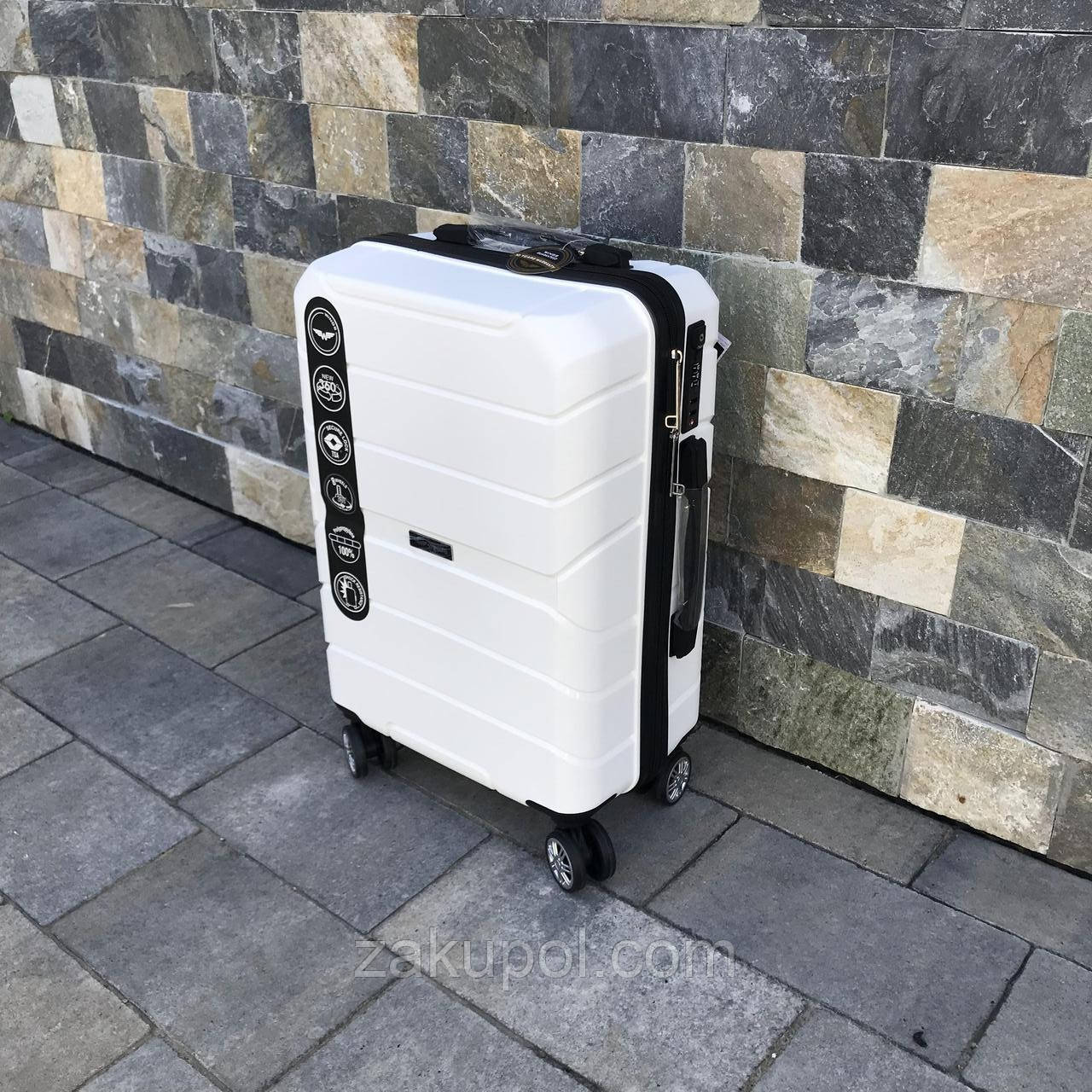 Валіза дорожня мала з поліпропілену Wings PP05 S Білий