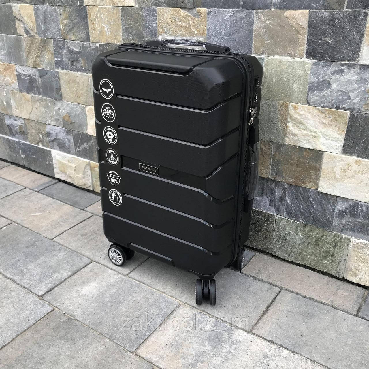 Валіза дорожня мала з поліпропілену Wings PP05 S Чорний