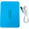 Зовнішній акумулятор Power Bank Leyou LY-900 2A 2USB 11200mAh блакитний, фото 6