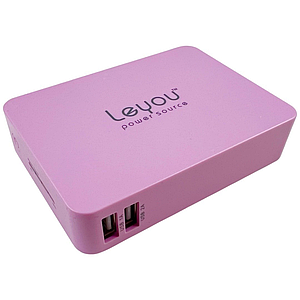 Зовнішній акумулятор Power Bank Leyou LY-900 2A 2USB 11200mAh рожевий