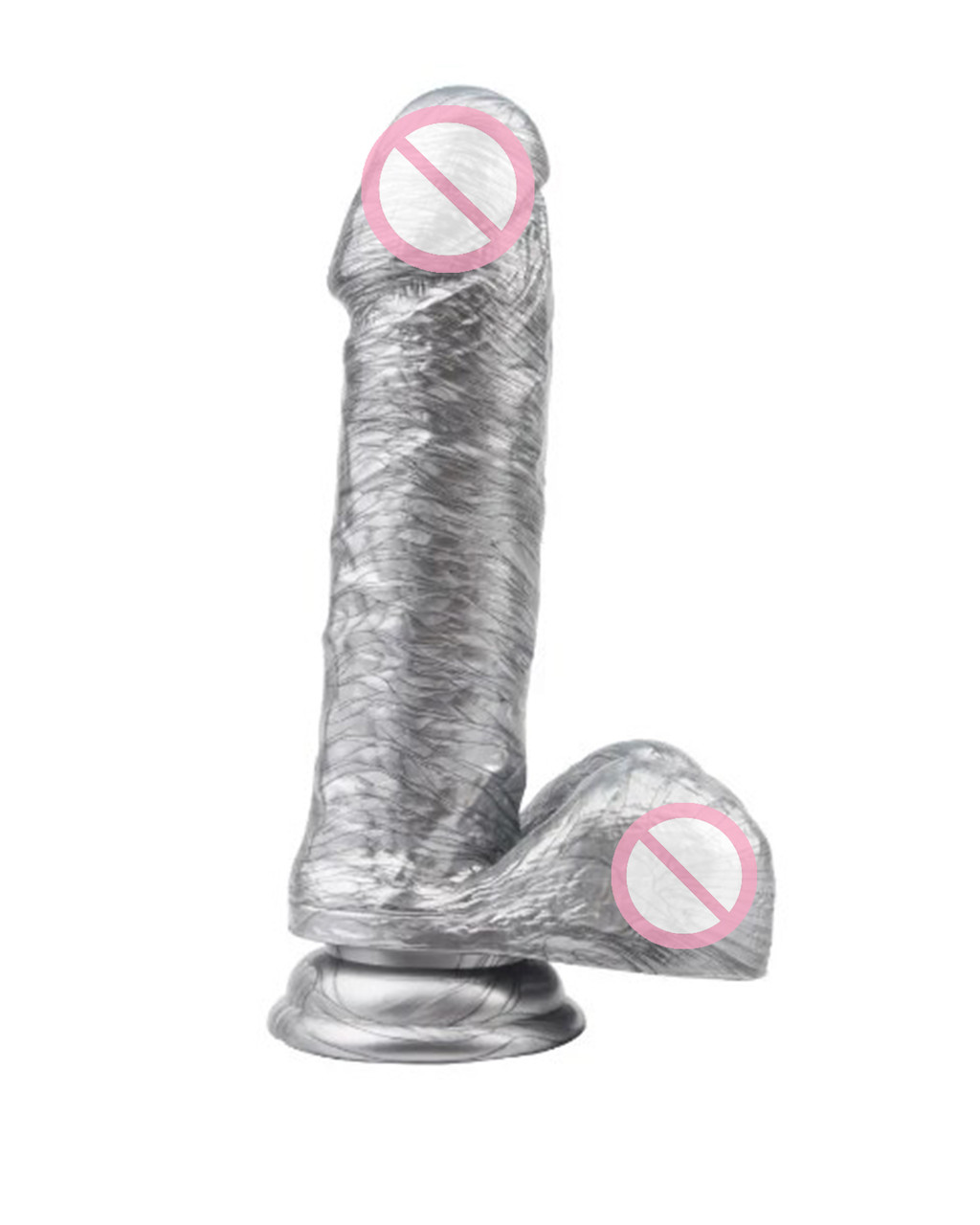 Фалоїмітатор реалістичний із мошоком Chisa Dark muscle Ben Dover-Silver