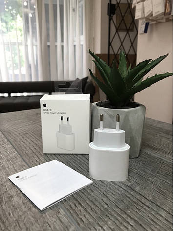Мережевий адаптер для iPhone 13 Pro, 13 Pro Max, 25 W USB-C швидка зарядка, Блок IPhone 25 Вт, фото 1
