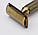 Бритва для гоління Т-подібна Pearl L-55 Antique Brass Closed Comb, фото 4