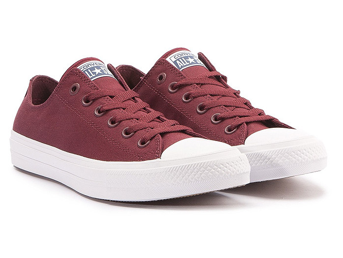 Кеди Converse Style All Star 2 Бордові низькі кеди чоловічі/кеди жіночі (35 р.) арт.10254