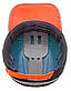 Каска-бейсболка ударостійка зі светоотражающей стрічкою (колір чорно-помаранчевий) каска будівельна, фото 2