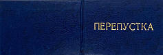 Бланк перепустка колір синій