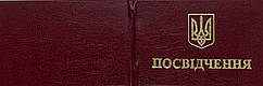 Бланк Посвідчення червоний 190*65 мм