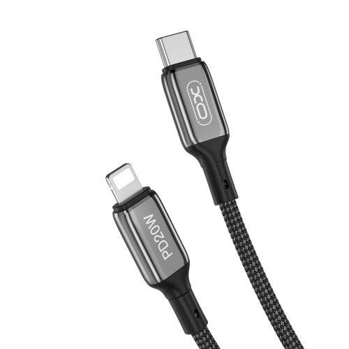 Кабель XO NBQ180A (PD) Type-C - Lightning 20W/1m (Чорний)