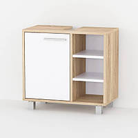 Тумба під умивальник MebelProff ТУ-1, тумба під раковину, шафа під раковину для ванної кімнати Дуб Сонома/Білий