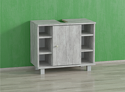 Тумба під умивальник MebelProff ТУ-3, тумба під раковину, шафа під раковину для ванної кімнати Бетон