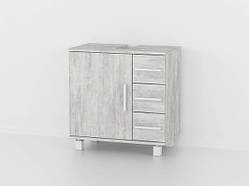 Тумба під умивальник MebelProff ТУ-5, тумба під раковину, шафа під раковину для ванної кімнати Бетон
