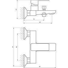 Змішувач для ванни Globus Lux Milano GLM-0102, фото 6