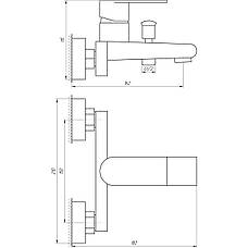 Змішувач для ванни Globus Lux SHS-102-M, фото 5