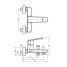 Змішувач для ванни TOPAZ LEXI TL 21101-H57-BL, фото 6