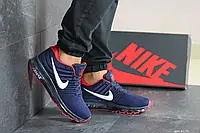 Мужские кроссовки Nike Найк Air Max 2017, сетка, синие с красным. 44