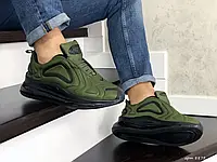 Мужские кроссовки Nike Найк Air Max 720, текстиль, воздушная подушка, зеленые с черным 44