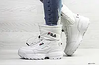 Женские зимние сапоги FILA Фила, пена, белые 36