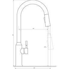 Змішувач для кухні Globus Lux ALPEN SUS-2033, фото 4